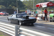 Black Camaro Drag Car